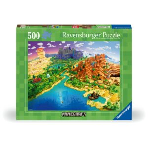 Ravensburger - Puzzle lumea Minecraft 500 piese - RVSPA01568