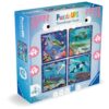 Ravensburger - Puzzle Up animale marine 4 puzzle 64 72 81 90 piese - RVSPC04004