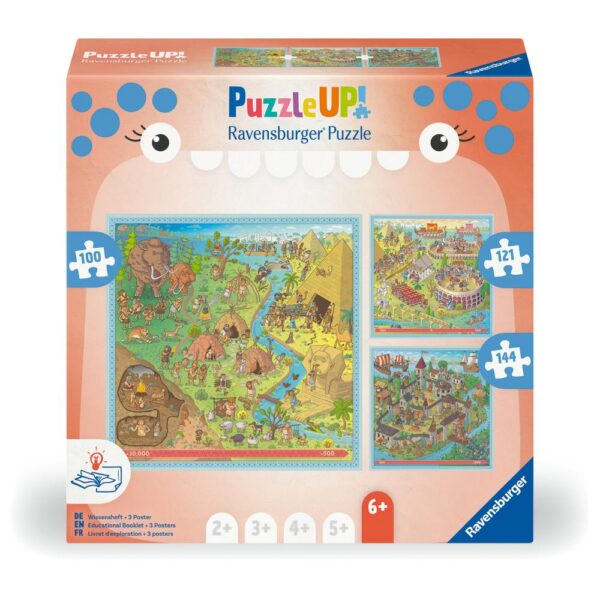 Ravensburger - Puzzle Up istorie 3 puzzle 100 121 144 piese - RVSPC04005