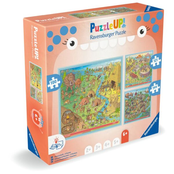 Ravensburger - Puzzle Up istorie 3 puzzle 100 121 144 piese - RVSPC04005