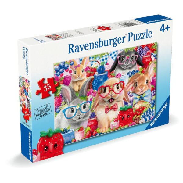 Ravensburger - Puzzle iepurasi si fructe de padure 35 piese - RVSPC04063