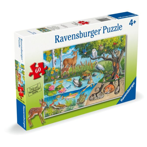 Ravensburger - Puzzle animale deasupra si sub apa 60 piese - RVSPC04100