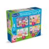 Ravensburger - Puzzle Peppa Pig 4 puzzle in cutie 12 16 20 24 piese - RVSPC04104