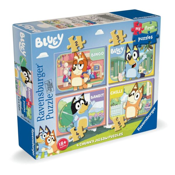 Ravensburger - Puzzle Bluey 4 buc in cutie 2 3 4 5 piese - RVSPC04105