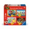 Ravensburger - Puzzle Super Mario 4 buc in cutie 12 16 20 24 piese - RVSPC04107