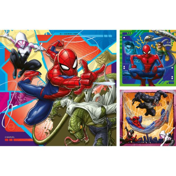 Ravensburger - Puzzle Marvel Spiderman 3x49 piese - RVSPC04115