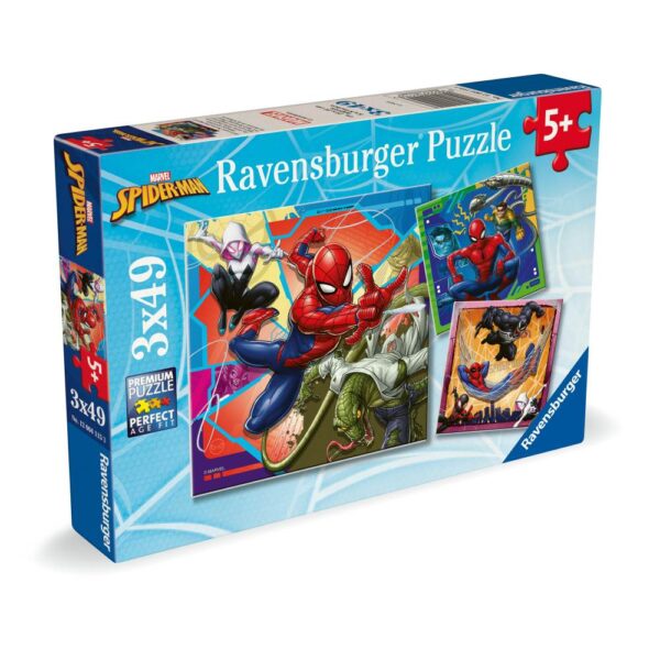Ravensburger - Puzzle Marvel Spiderman 3x49 piese - RVSPC04115