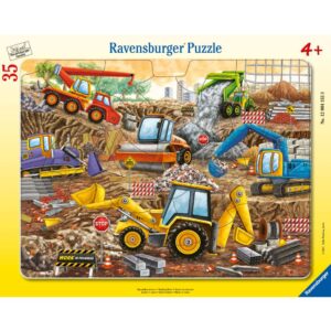 Ravensburger - Puzzle tip rama utilaje la munca 35 piese - RVSPC04155