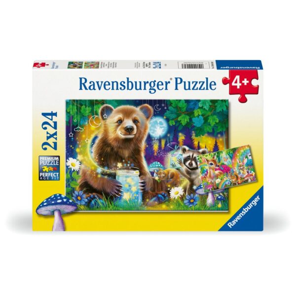 Ravensburger - Puzzle prietenii dragalasi ai padurii 2x24 piese - RVSPC04160