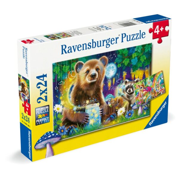 Ravensburger - Puzzle prietenii dragalasi ai padurii 2x24 piese - RVSPC04160