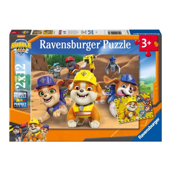 Ravensburger - Puzzle Rubble si echipa lui 2x12 piese - RVSPC04167