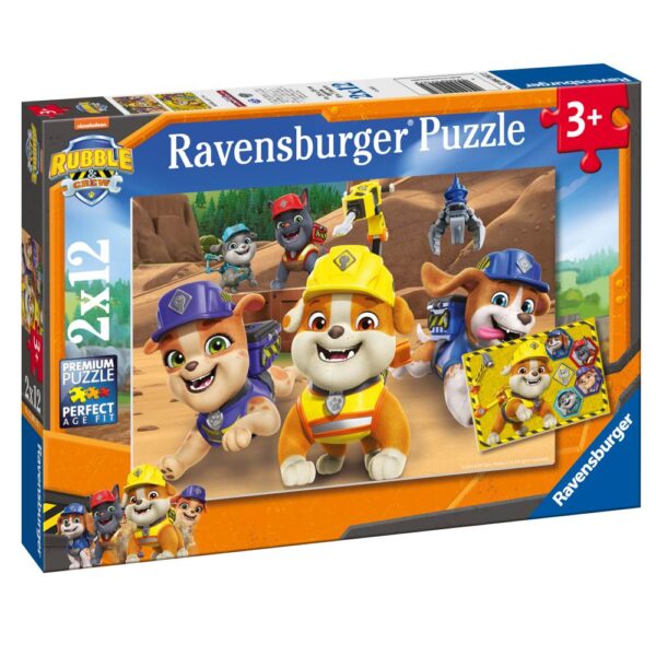 Ravensburger - Puzzle Rubble si echipa lui 2x12 piese - RVSPC04167