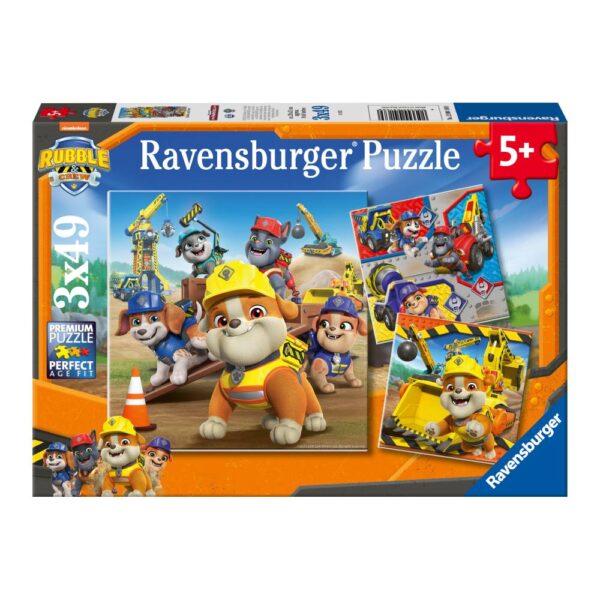 Ravensburger - Puzzle Rubble si echipa lui 3x49 piese - RVSPC04168