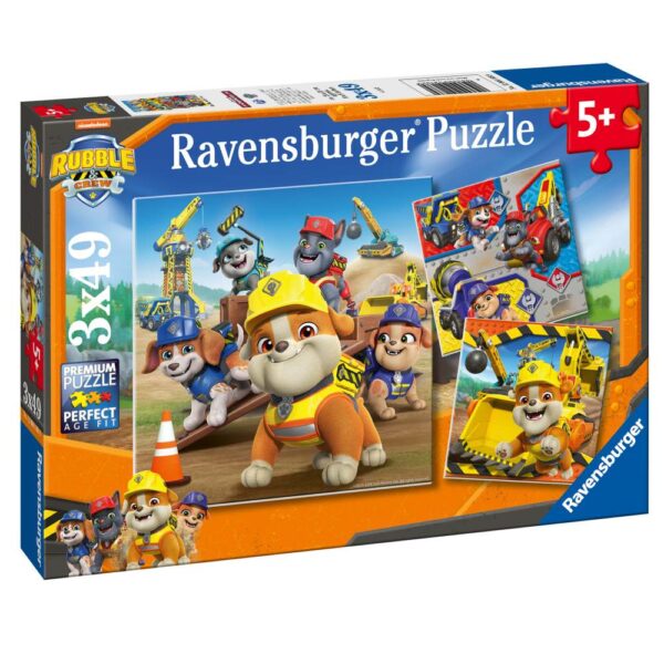 Ravensburger - Puzzle Rubble si echipa lui 3x49 piese - RVSPC04168