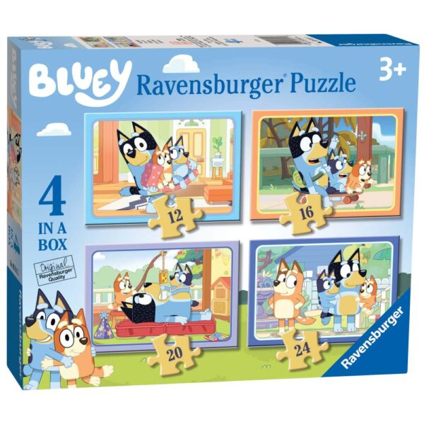 Ravensburger - Puzzle Bluey 4 buc in cutie 12 16 20 24 piese - RVSPC03111