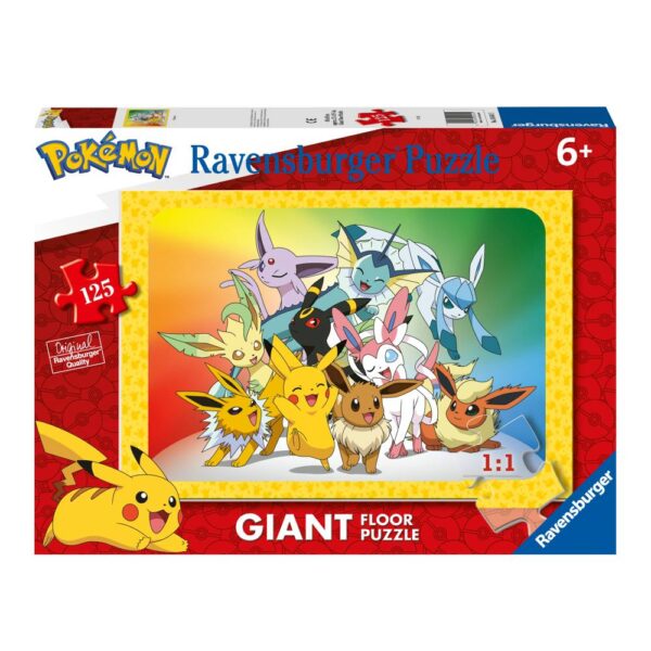 Ravensburger - Puzzle mare de podea Pokemon 125 piese - RVSPC05641