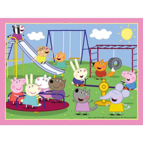 Ravensburger - Puzzle Peppa Pig 4 buc in cutie 12 16 20 24 piese - RVSPC06958
