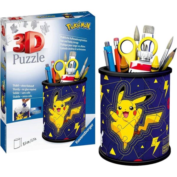 Ravensburger - Puzzle 3D suport pixuri Pokemon 54 piese - RVS3D11257