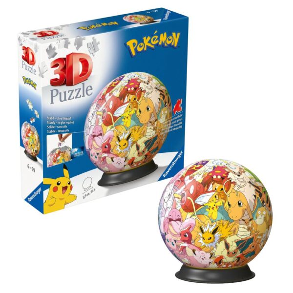 Ravensburger - Puzzle 3D bila personaje Pokemon 72 piese - RVS3D11595