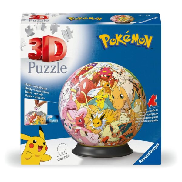 Ravensburger - Puzzle 3D bila personaje Pokemon 72 piese - RVS3D11595