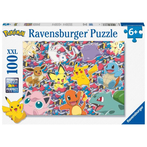 Ravensburger - Puzzle Pokemon gata de lupta 100 piese XXL - RVSPC13338