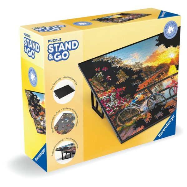 Ravensburger - Suport portabil pentru puzzle cu design elegant negru pentru puzzle orizontal de 50 x 70 cm - RVSPA16529