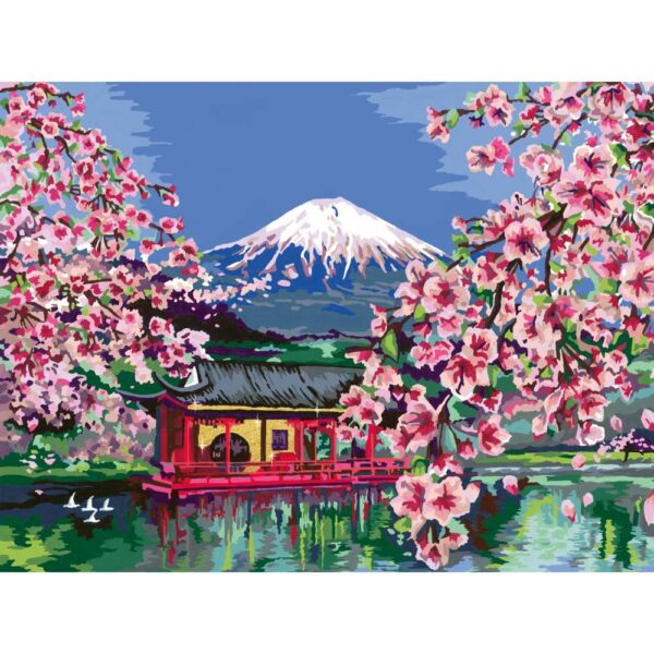 Ravensburger - CreArt pictura pe numere pentru adulti flori de cires japonez - RVSPBN20177