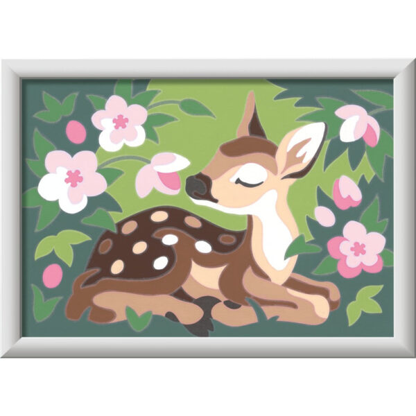 Ravensburger - CreArt pictura pe numere pentru copii pui de caprioara si flori - RVSPBN20178