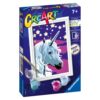 Ravensburger - CreArt pictura pe numere pentru copii unicorn visator care straluceste in intuneric - RVSPBN20204