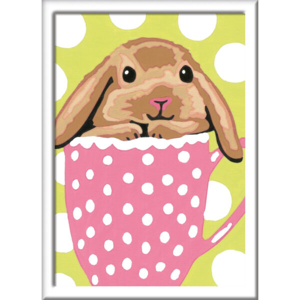 Ravensburger - CreArt pictura pe numere pentru copii iepuras in cana - RVSPBN20206