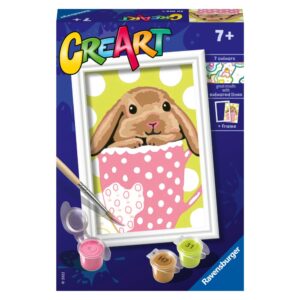 Ravensburger - CreArt pictura pe numere pentru copii iepuras in cana - RVSPBN20206