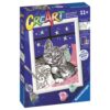 4005556202133_LEFT_3D Ravensburger - CreArt pictura pe numere pentru copii pisicute somnoroase cu pietre sclipitoare - RVSPBN20213
