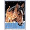 4005556202171_CAT Ravensburger - CreArt pictura pe numere pentru copii cu sclipici pisicuta si cal - RVSPBN20217