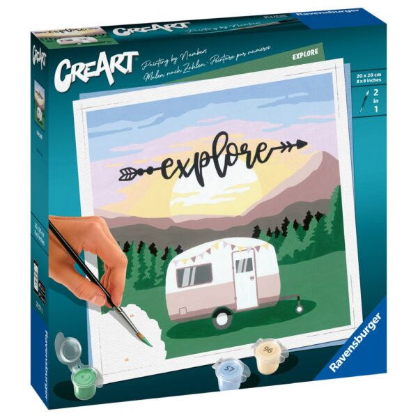 Ravensburger - CreArt pictura pe numere pentru adulti rulota Explore - RVSPBN20271