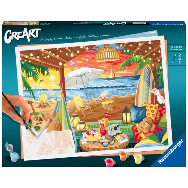 Ravensburger - CreArt pictura pe numere pentru adulti cabana cozy - RVSPBN20276
