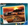 Ravensburger - CreArt pictura pe numere pentru adulti peisaj din savana - RVSPBN23548