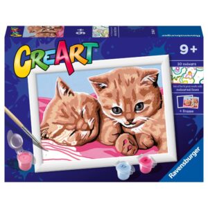 Ravensburger - CreArt pictura pe numere pentru copii pisicute prietene - RVSPBN23562