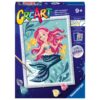 4005556235681_FRONT_3D Ravensburger - CreArt pictura pe numere pentru copii cu sclipici sirena - RVSPBN23568