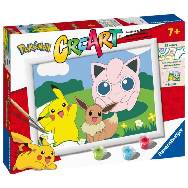 4005556235711_LEFT_3D Ravensburger - CreArt pictura pe numere pentru copii personaje Pokemon - RVSPBN23571