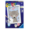Ravensburger - CreArt pictura pe numere pentru copii lup dragut - RVSPBN23605