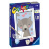 Ravensburger - CreArt pictura pe numere pentru copii lup dragut - RVSPBN23605