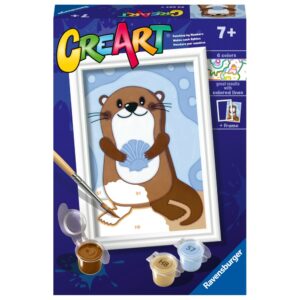 Ravensburger - CreArt pictura pe numere pentru copii vidra dragalasa - RVSPBN23607