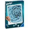 4005556236107_LEFT_3D Ravensburger - CreArt pictura pe numere pentru adulti planta suculenta albastra - RVSPBN23610