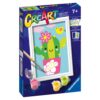 Ravensburger - CreArt pictura pe numere pentru copii cactus in ghiveci - RVSPBN23660