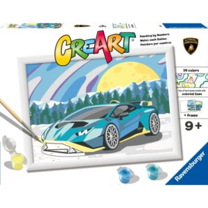 Ravensburger - CreArt pictura pe numere pentru copii Lamborghini - RVSPBN23664