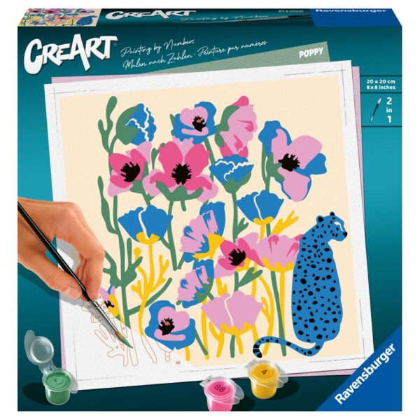 Ravensburger - CreArt pictura pe numere pentru adulti maci colorati - RVSPBN23667