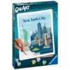 Ravensburger - CreArt pictura pe numere pentru adulti New York plin de culoare - RVSPBN23686