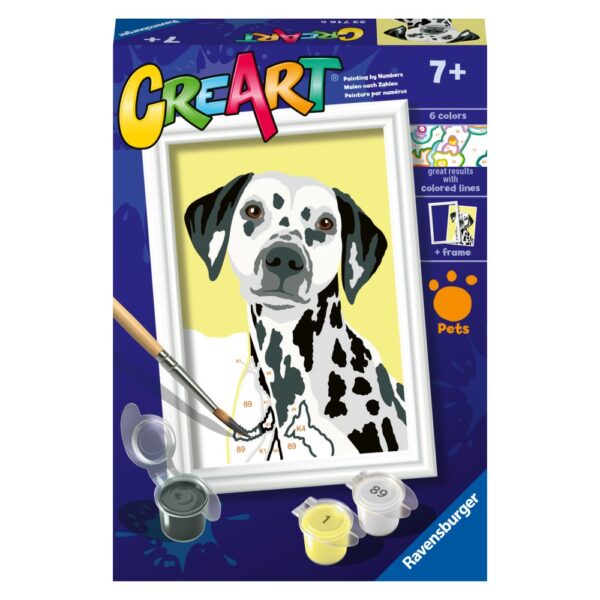 Ravensburger - CreArt pictura pe numere pentru copii caine dalmatian - RVSPBN23716