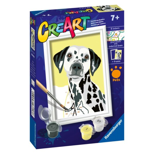 Ravensburger - CreArt pictura pe numere pentru copii caine dalmatian - RVSPBN23716