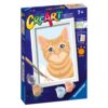 4005556237173_LEFT_3D Ravensburger - CreArt pictura pe numere pentru copii pisicuta portocalie - RVSPBN23717